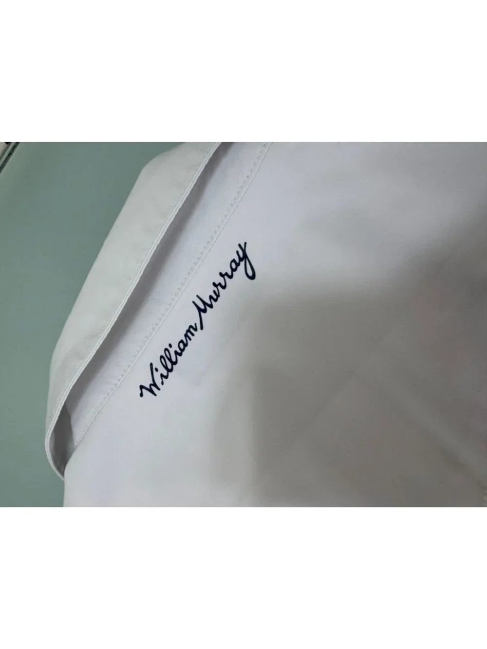 William Murray Shirt Mens M Medium White Bowling Lounge Button Up Golf Leisure